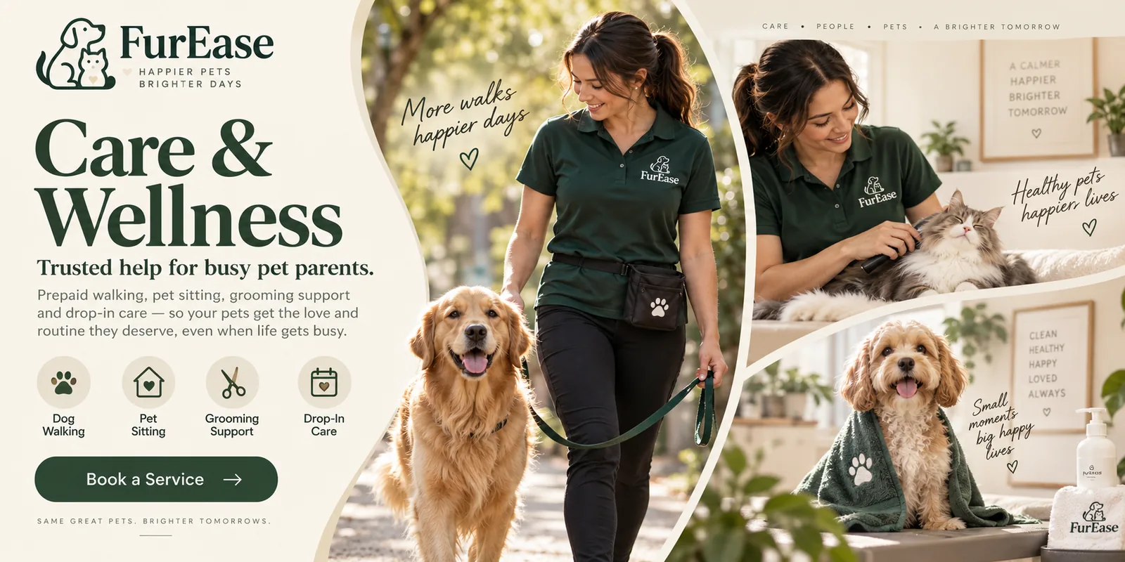 FurEase care and wellness services for busy pet parents