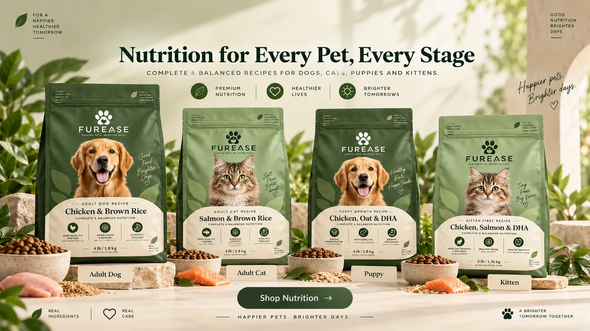 FurEase nutrition for dogs, cats, puppies and kittens