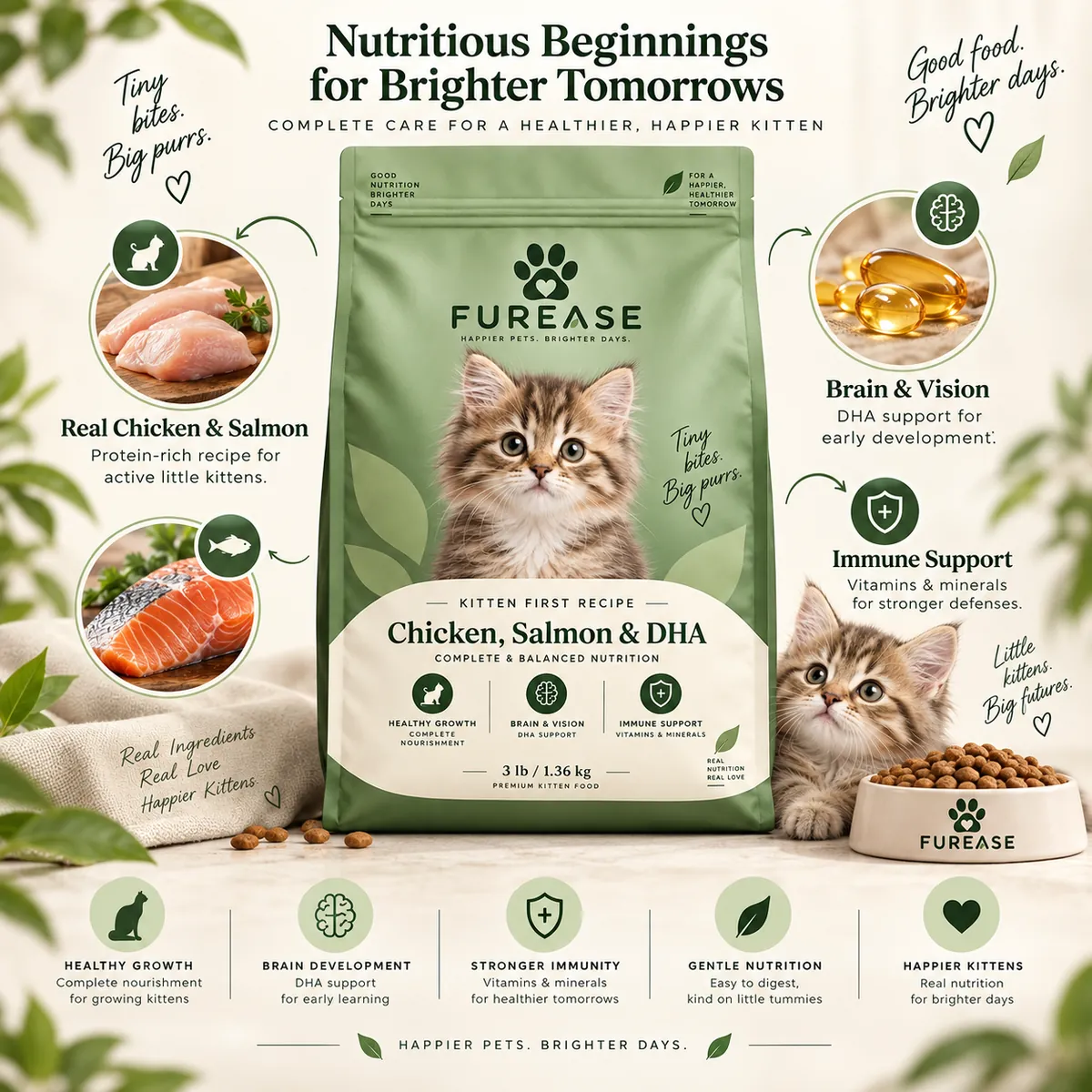 Kitten Chicken, Salmon & DHA nutrition detail