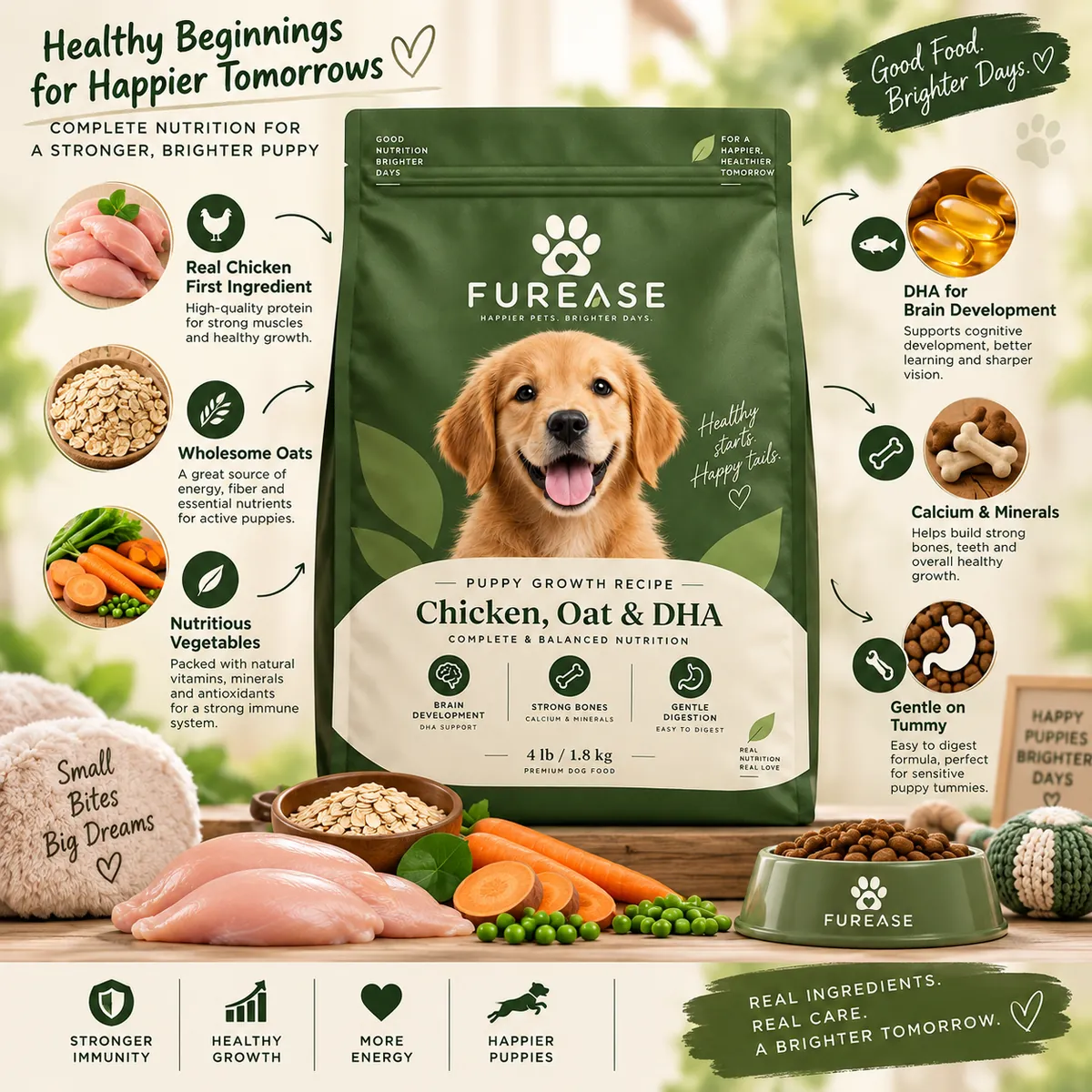 Puppy Chicken, Oat & DHA nutrition detail