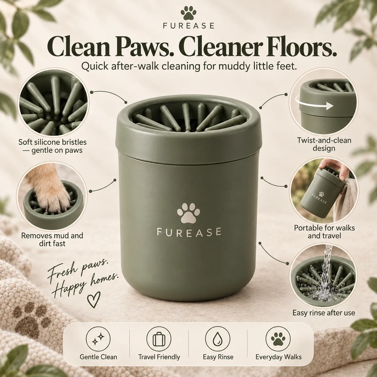 FurEase paw cleaning