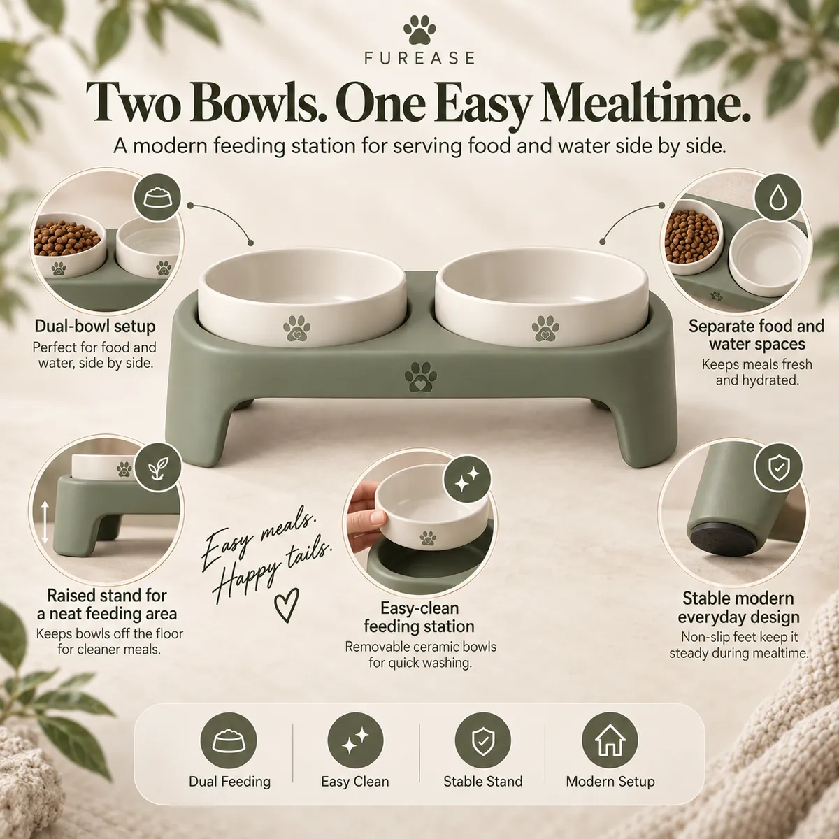 Raised Feeding Set detail